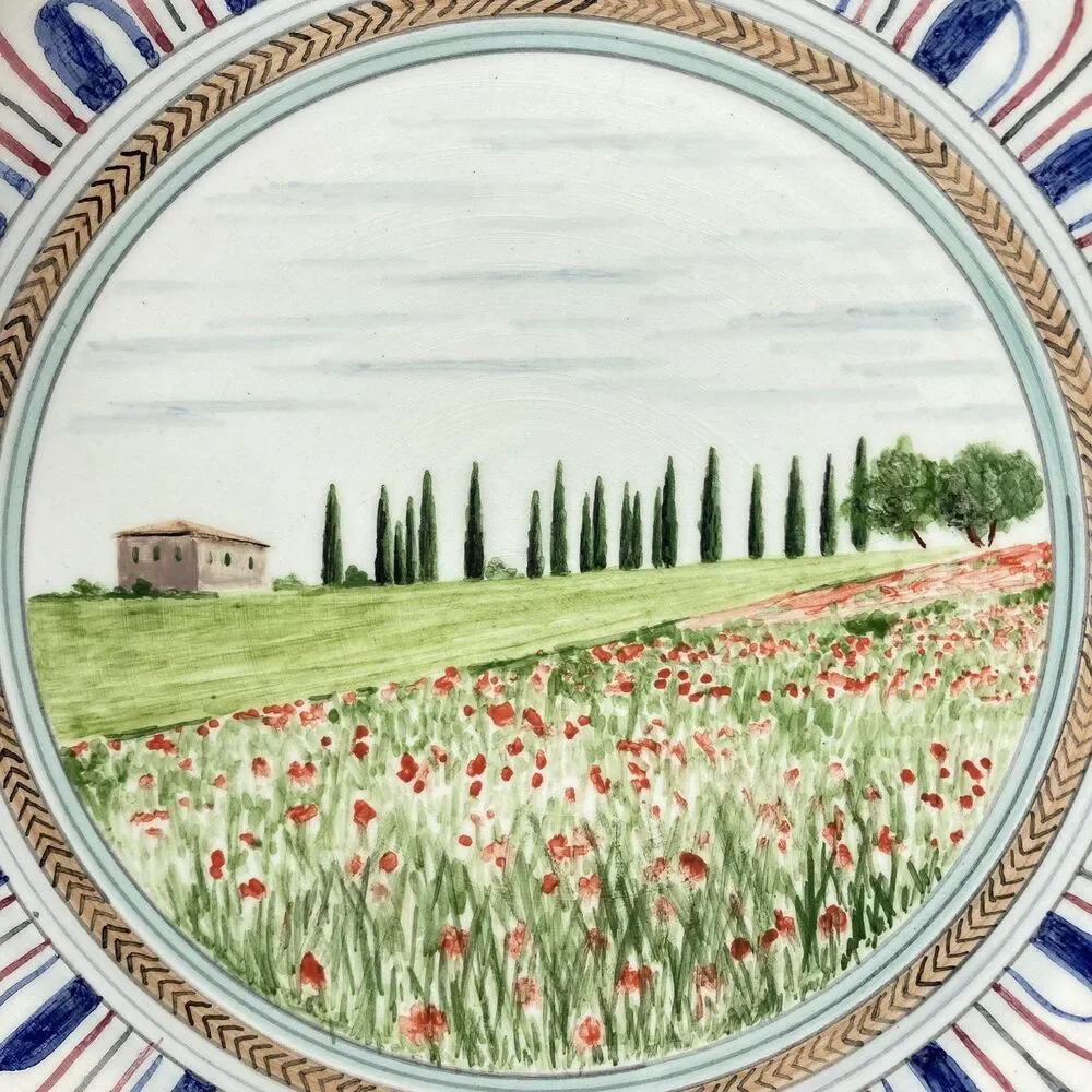 3 Lot Bottega D'Arte A Andreucci Montalcino Italy Ceramic Decorative Plates 10